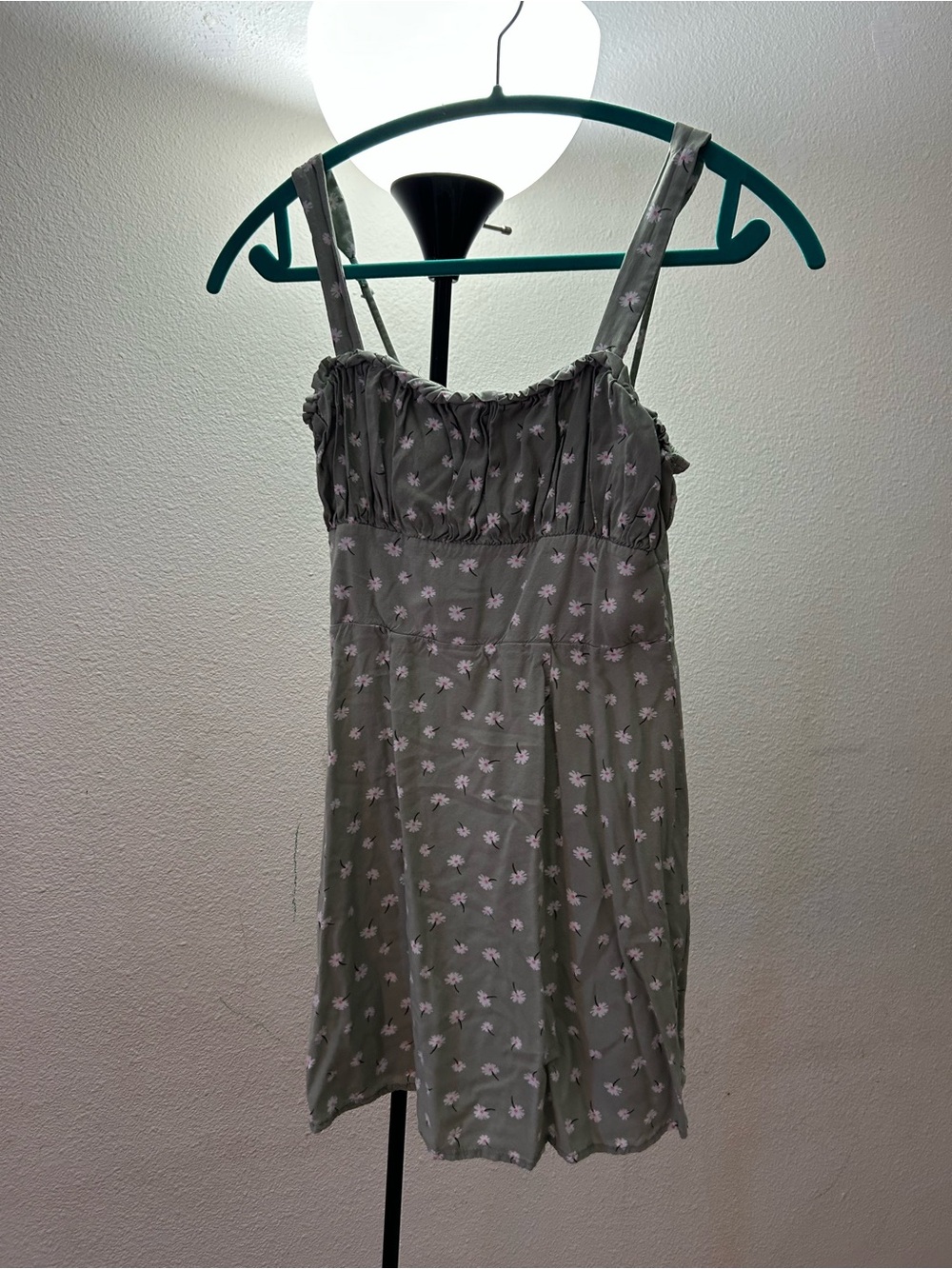 Women’s Floral Mini Dress - Sage Green